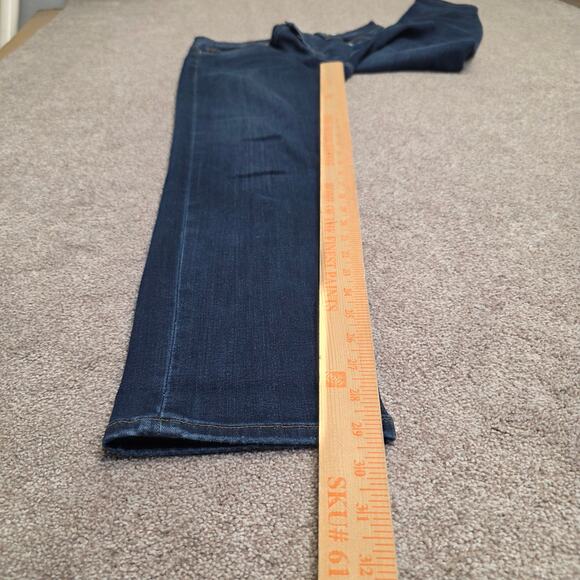 Designer Relaxed Luxury Frame Le Garçon sz 27 dark wash distressed blue jeans - Picture 4 of 15